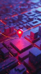 3d rendering travel and navigation planning, concept. AI generated illustration