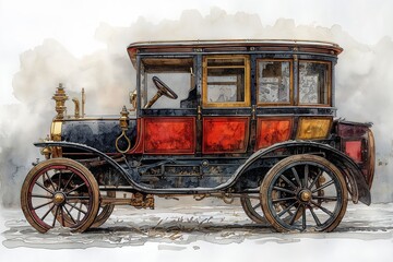 Vintage Carriage with Windows
