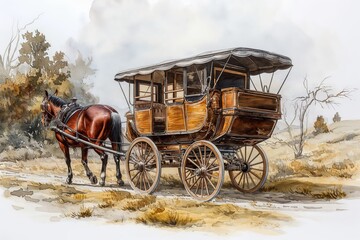 Vintage Horse-Drawn Carriage