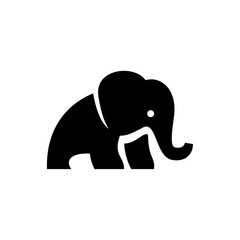elephant logo vector icon illustration design