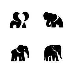 elephant logo vector icon illustration design