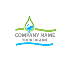 Drop of water vector logo design template. Clean water, filtration.