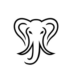 Obraz premium line African indian Elephant Logo Elephant Logo icon