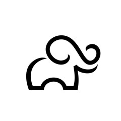 line African indian Elephant Logo Elephant Logo icon