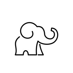 line African indian Elephant Logo Elephant Logo icon