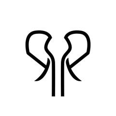 line African indian Elephant Logo Elephant Logo icon