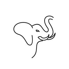 line African indian Elephant Logo Elephant Logo icon