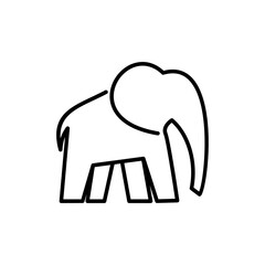 line African indian Elephant Logo Elephant Logo icon