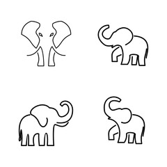 line African indian Elephant Logo Elephant Logo icon