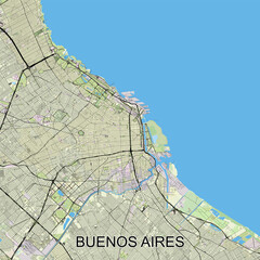 Buenos Aires, Argentina map poster art