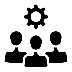 team management glyph icon