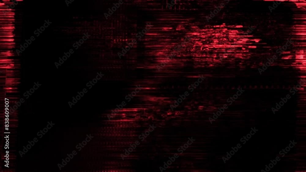Poster heavy distorted red shapes in motion on a red background