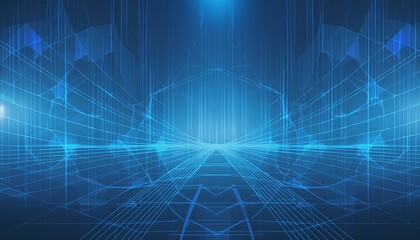 blue geometric shape abstract technology background