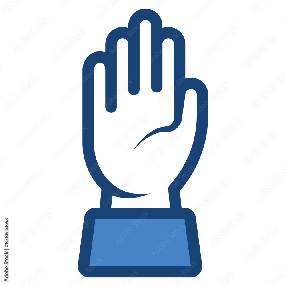 Canvas Prints raise hand participation icon