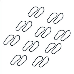 Flip flop icon vector logo design template