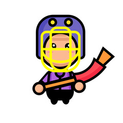 hockey player illustration
