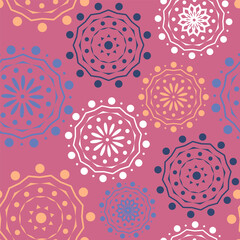 Vector. Perforated geometric patterns Papel Picado pattern. Hispanic Heritage Month. Polygonal seamless pattern for poster, cover, social network; for textiles, wallpaper, packaging, wrapping paper.