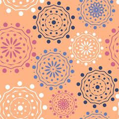 Vector. Perforated geometric patterns Papel Picado pattern. Hispanic Heritage Month. Polygonal seamless pattern for poster, cover, social network; for textiles, wallpaper, packaging, wrapping paper.