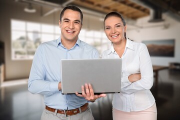 Smiling financial advisor consulting client at meeting