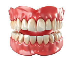 Denture isolated on transparent background