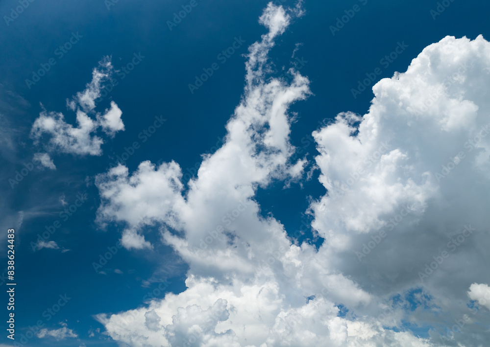 Wall mural Blue sky White clouds clear sky nature background