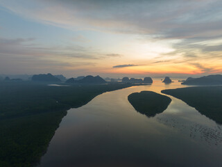 Nature seascape beautiful Light Sunset or sunrise over sea, Colorful scenery Sky,Amazing sky...