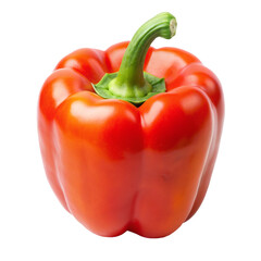 closeup photo of capsicum on a transparent background - Generative AI
