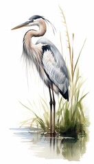 Fototapeta premium Watercolor crane