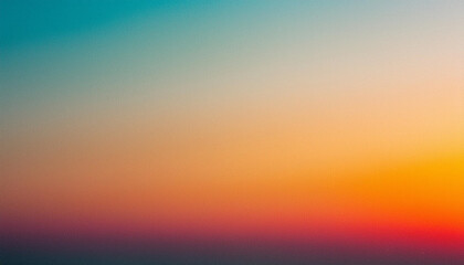 Naklejka premium vibrant retro gradient background, featuring a smooth blend of bold colors with a subtle grain texture. Ideal for adding a nostalgic touch to digital designs, posters, and social media graphics