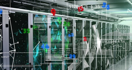 Image of data processing over computer servers