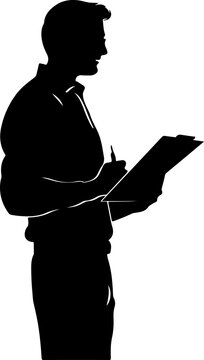 recommend clip art: Silhouette of Man with Clipboard