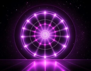 Obraz premium purple neon target