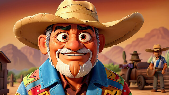 mexican latino man with sombrero	13