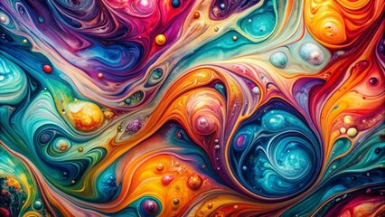 Vibrant abstract background featuring swirling marble pattern with colorful alcohol ink blots