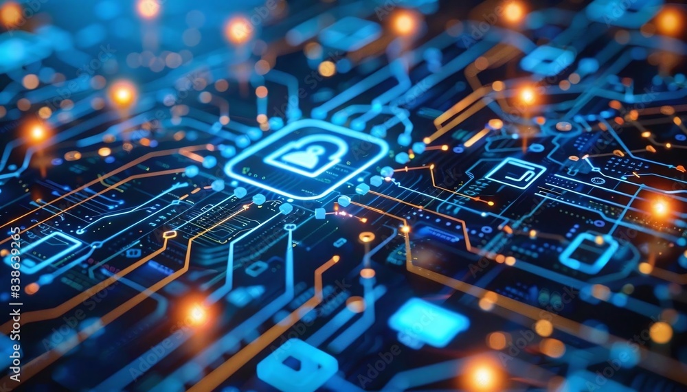 Poster a network of interconnected devices vulnerable to cyber attacks