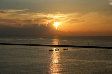 atardecer en puerto de Veracruz, Mexico