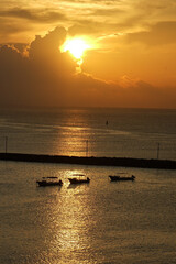 atardecer en puerto de Veracruz, Mexico