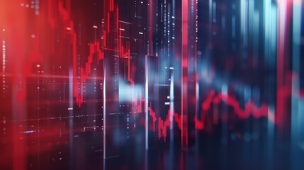 Candlestick screen light statistics,  trade background technology and finance.