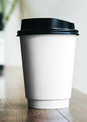 Obraz premium Paper cup PNG mockup coffee to go