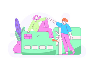 Internet financial management investment flat vector concept operation hand drawn illustration
