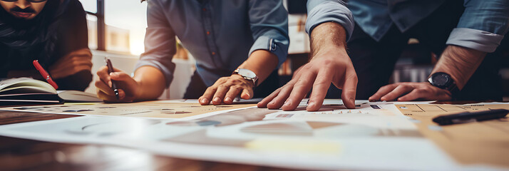 Business project, panorama wallpaper, collaborative activities to drive business results