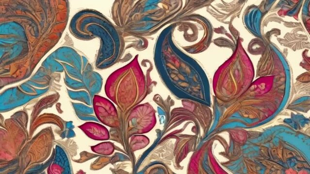 pattern with flowers, motion