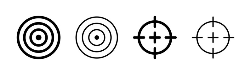 Target icon set. goal icon vector. target marketing icon vector