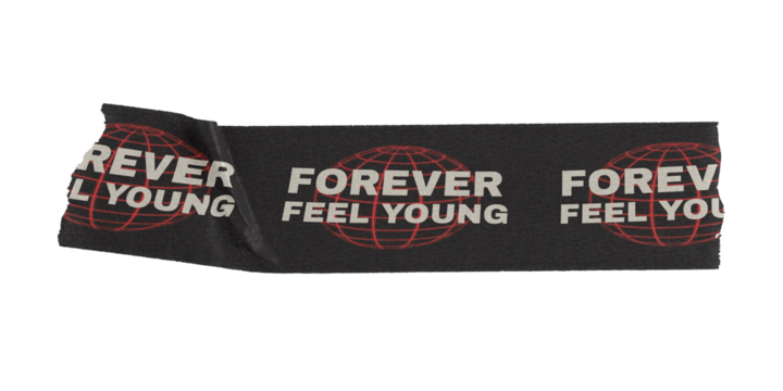 Black tape png, motivational journal sticker, collage element