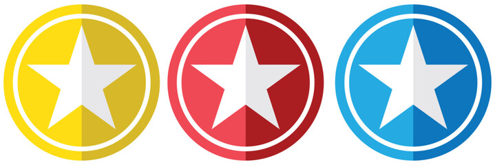  Stars in circle symbol vector sign isolated on white background. Simple logo vector illustration for graphic and web design.