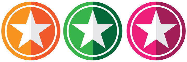  Stars in circle symbol vector sign isolated on white background. Simple logo vector illustration for graphic and web design.