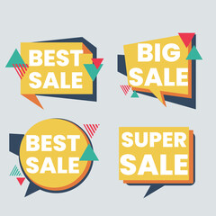 Realistic red price tags collection. Special offer or shopping discount label. Retail paper sticker. Promotional sale badge with text. Vector illustration.