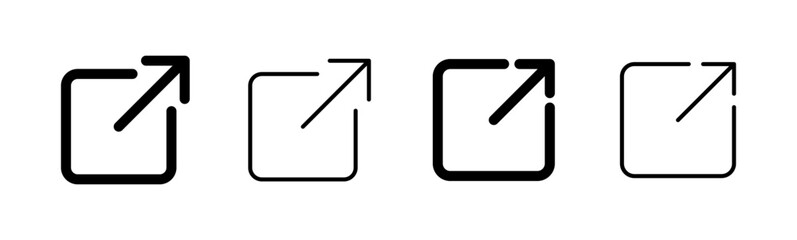 External link icon set. link icon vector. hyperlink symbol