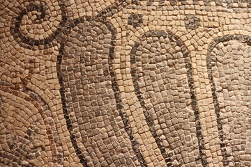 Fototapeta premium Medevial art. Textured background and old. Detail of a medevial artwork. Archeology and art.