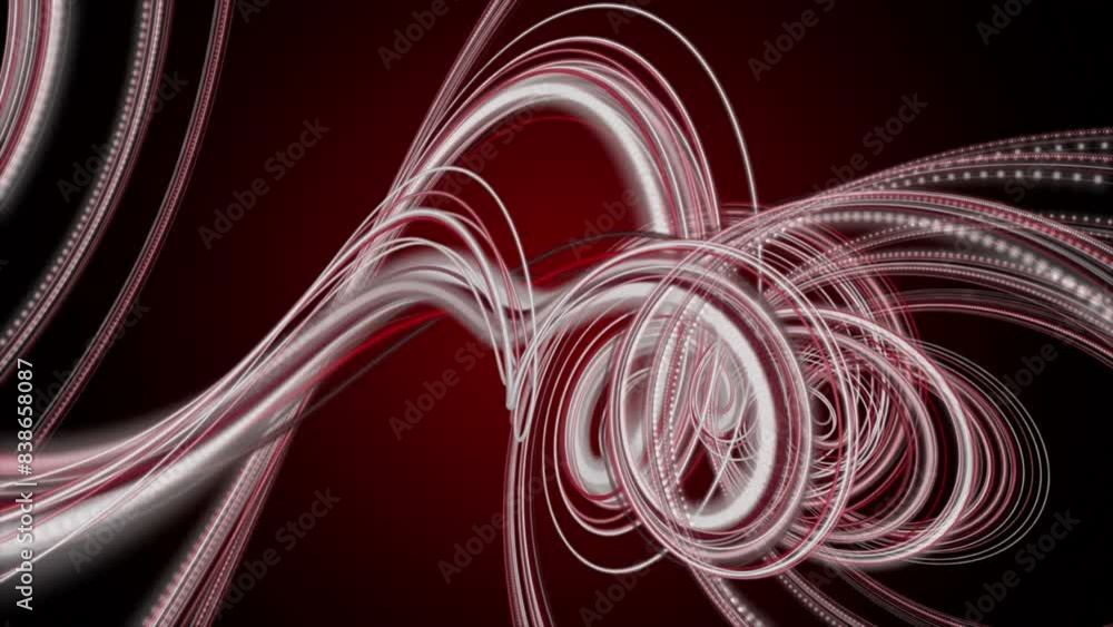 Poster powerful video animation with stripe wave object in slow motion, 4096x2304 loop 4k